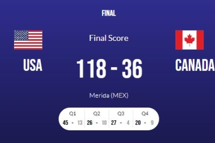 U16 US Championship final-us beat Canada 82 distribution Zell son 24 points elected MVP