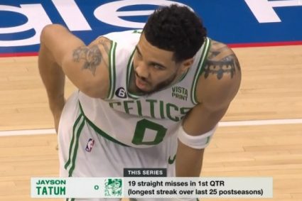 Tatum missed the league’s longest record for nearly 25 years in the first quarter of this series for 19 consecutive times.