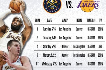 The specific schedule of the Lakers nuggets: 8:30 on the morning of the 17th!