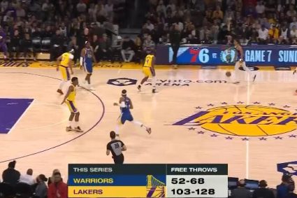 Comparison of free throws in series: 68 Lakers, 128 Warriors