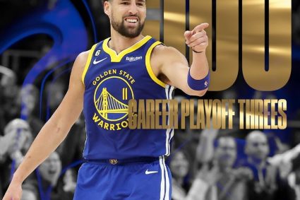 Clay’s three-point playoff hit 500 NBA history the second person after Curry!