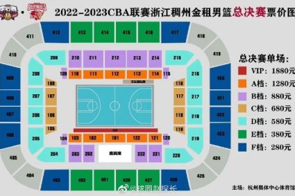 Zhejiang finals home transfer division Hangzhou Olympic Sports Center Gymnasium ticket price up to 1880 & minimum 280