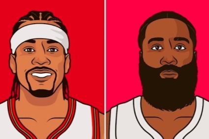 Cut 45 points! Harden cut at least 45 points in the playoffs, 76 people, young pioneer team history the second person in nearly 50 years & shoulder AI